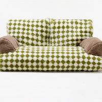 HKM-227987 Cozy Removable Washable Cat Litter Bed with Retro Diamond Design, 66*37*33cm