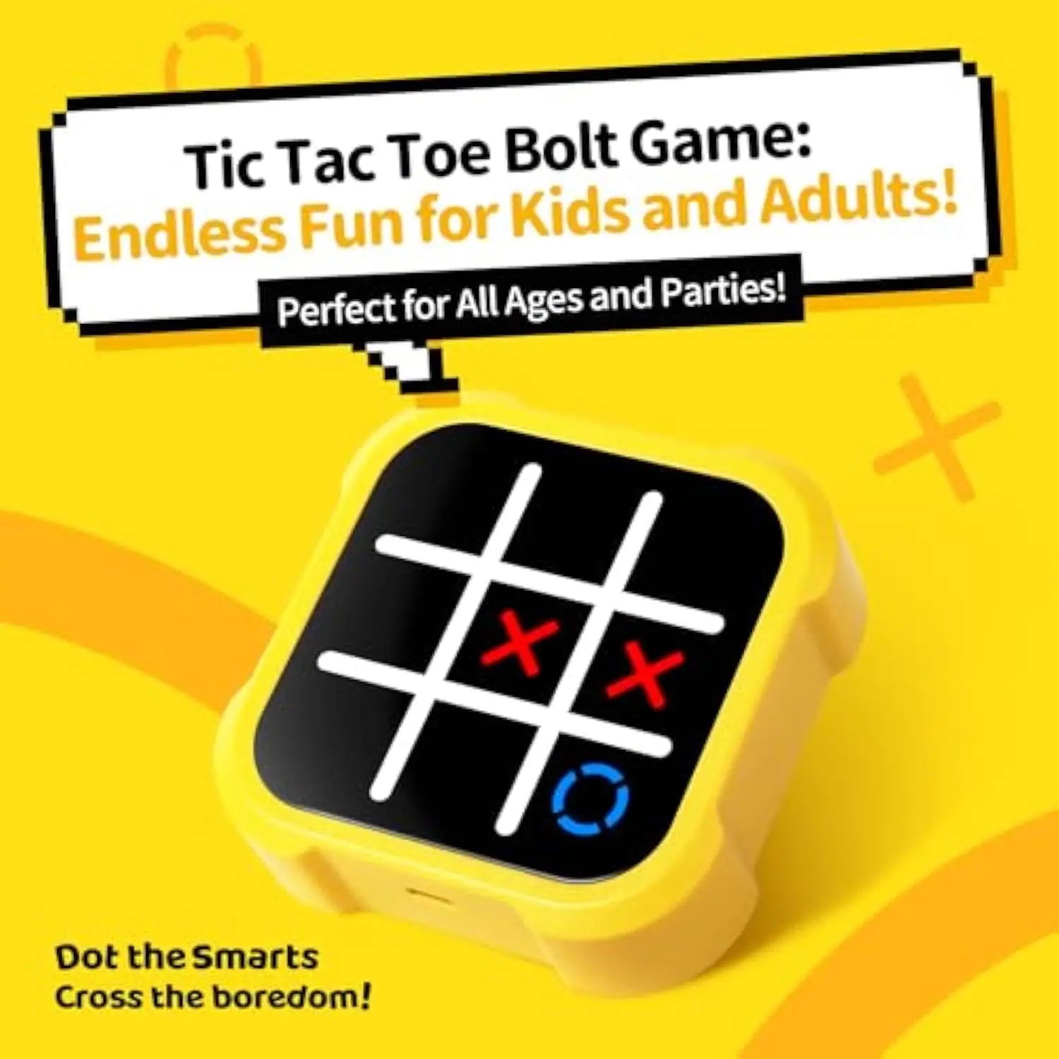 HKM-227987 Handheld Electric Tic Tac Toe Game for Indoor Fun - Portable Chess Board for Ages 5 and Up