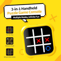 HKM-227987 Handheld Electric Tic Tac Toe Game for Indoor Fun - Portable Chess Board for Ages 5 and Up