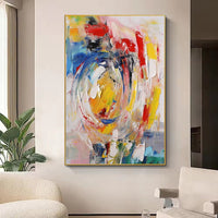 HKM-228115 Hand Painted Modern Abstract Oil Painting Canvas Wall Art for Living Room Home Decor