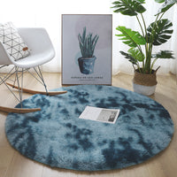 HKM-228179 Tie-Dyed Plush Round Cushion for Swivel Chairs – Soft, Non-Slip Floor Mat