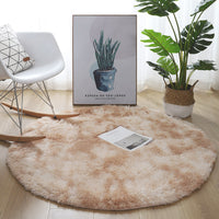 HKM-228179 Tie-Dyed Plush Round Cushion for Swivel Chairs – Soft, Non-Slip Floor Mat