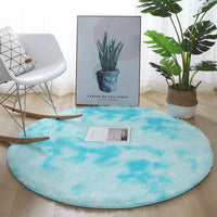 HKM-228179 Tie-Dyed Plush Round Cushion for Swivel Chairs – Soft, Non-Slip Floor Mat