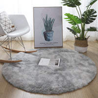HKM-228179 Tie-Dyed Plush Round Cushion for Swivel Chairs – Soft, Non-Slip Floor Mat