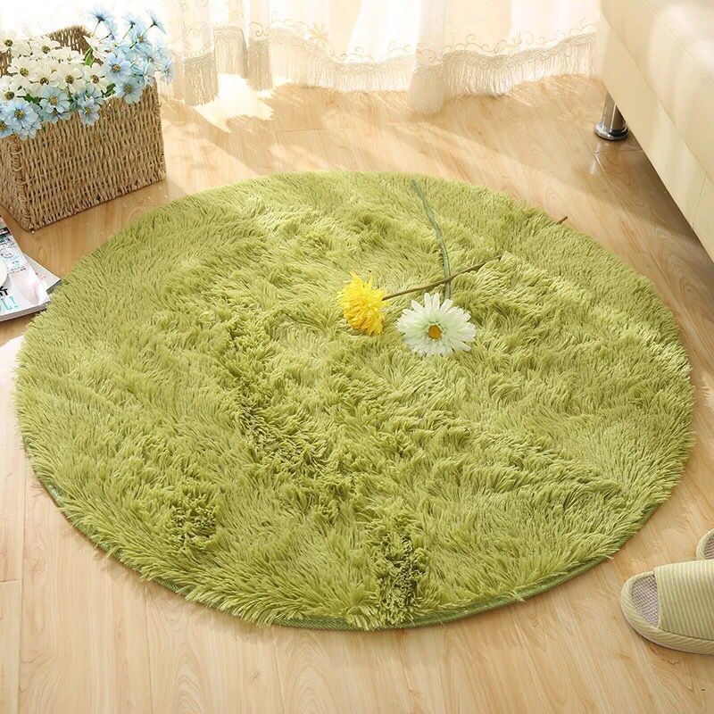 HKM-228179 Tie-Dyed Plush Round Cushion for Swivel Chairs – Soft, Non-Slip Floor Mat