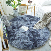 HKM-228179 Tie-Dyed Plush Round Cushion for Swivel Chairs – Soft, Non-Slip Floor Mat