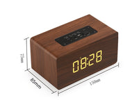 HKM-228243 Wooden Bluetooth Speaker with Dual Speakers, 1500mAh Battery, 6W Output, 6-Hour Playtime, 16GB Storage