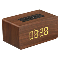 HKM-228243 Wooden Bluetooth Speaker with Dual Speakers, 1500mAh Battery, 6W Output, 6-Hour Playtime, 16GB Storage