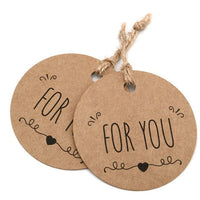HKM-228307 Kraft Paper Round Labels – 3CM Diameter, Pack of 100