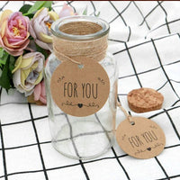 HKM-228307 Kraft Paper Round Labels – 3CM Diameter, Pack of 100