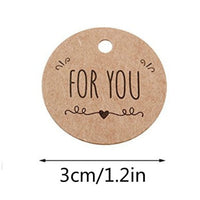 HKM-228307 Kraft Paper Round Labels – 3CM Diameter, Pack of 100