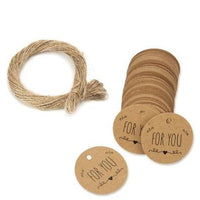 HKM-228307 Kraft Paper Round Labels – 3CM Diameter, Pack of 100