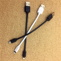 HKM-228563 20cm Fast Charging Data Cable - 4mm Diameter, 2A Current, Black & White Colors