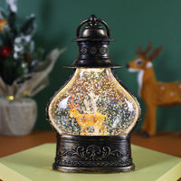HKM-228627 Snowflake Crystal Ball Christmas Decorations - Cartoon Elk, Snowman, Old Man & Tree