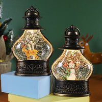HKM-228627 Snowflake Crystal Ball Christmas Decorations - Cartoon Elk, Snowman, Old Man & Tree