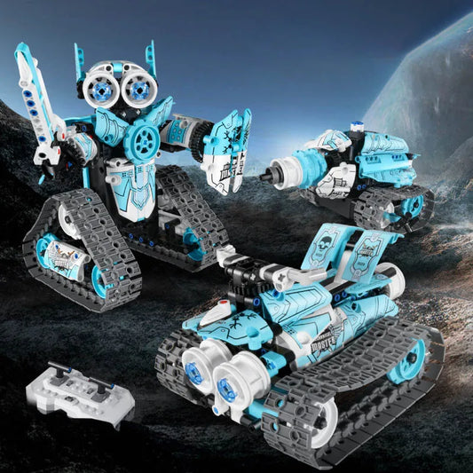 HKM-228755 Programming Remote Control Tracked Car Robot Building Block Set for Educational STEM Learning