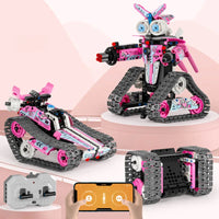HKM-228755 Programming Remote Control Tracked Car Robot Building Block Set for Educational STEM Learning