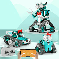 HKM-228755 Programming Remote Control Tracked Car Robot Building Block Set for Educational STEM Learning