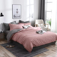 HKM-228947 Antibacterial Ramie Geometric Quilt Duvet Cover Set with 2 Pillow Cases, Multiple Sizes Available