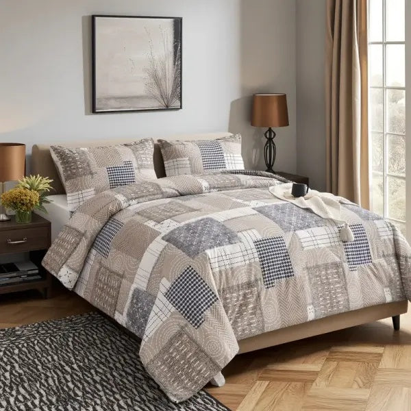 HKM-229011 Twin Comforter Set - 2-Piece Bedding Set with Comforter and Pillowcase in Multiple Styles