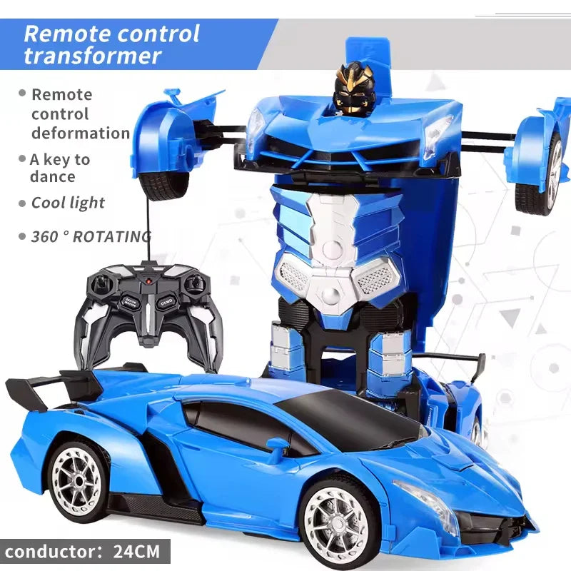 HKM-229139 Transforming RC Car Robot - 1:18 Scale Remote Control Vehicle with One-Click Deformation