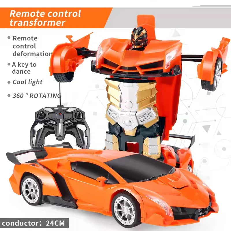 HKM-229139 Transforming RC Car Robot - 1:18 Scale Remote Control Vehicle with One-Click Deformation