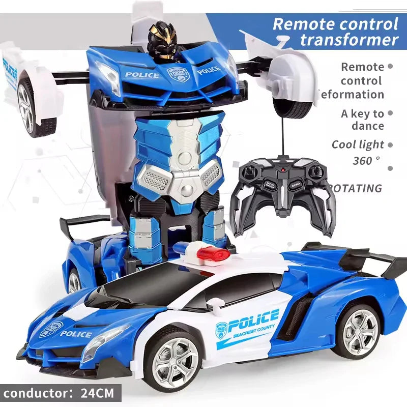 HKM-229139 Transforming RC Car Robot - 1:18 Scale Remote Control Vehicle with One-Click Deformation