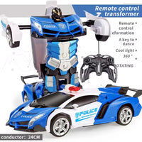 HKM-229139 Transforming RC Car Robot - 1:18 Scale Remote Control Vehicle with One-Click Deformation