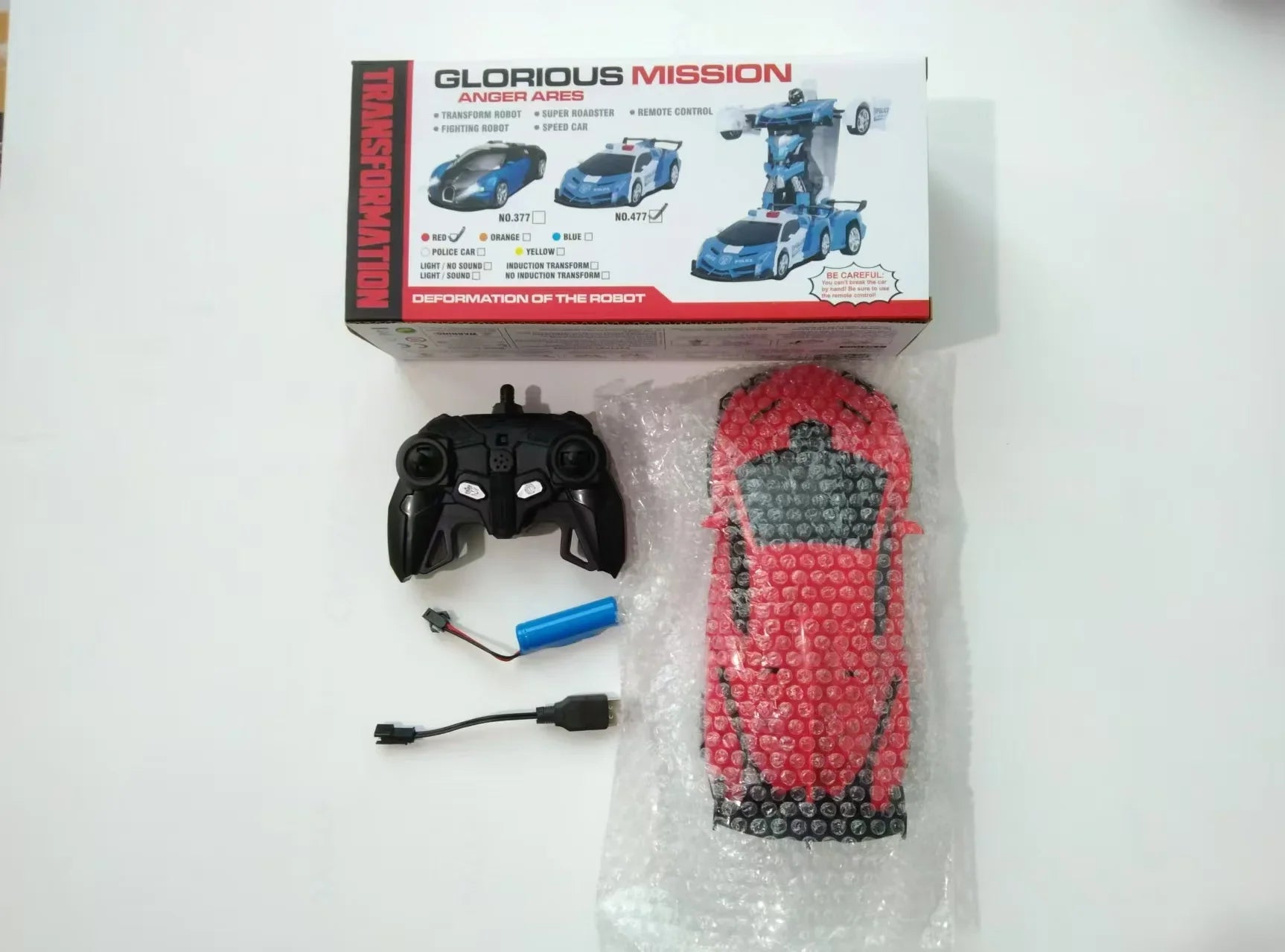 HKM-229139 Transforming RC Car Robot - 1:18 Scale Remote Control Vehicle with One-Click Deformation