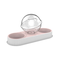 HKM-229203 Automatic Pet Water Feeder with Dual Dishes - 2.8L Large Capacity for Cats and Dogs