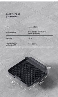 HKM-229203 Pet-Friendly Bamboo Charcoal Cat Litter Mat - 37x37x8CM