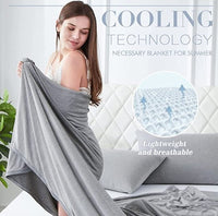 HKM-229331 Cool Feeling Knitted Cotton Summer Blanket for Air Conditioning and Naps