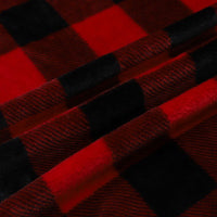 HKM-229331 Double-Sided Red and Black Plaid Flannel Blanket for All Seasons - Available in 150x200cm and 180x200cm