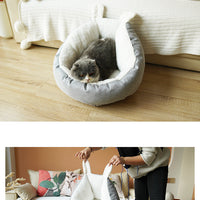 HKM-229459 Cozy Gray Enclosed Space Capsule Cat House for Comfort and Privacy