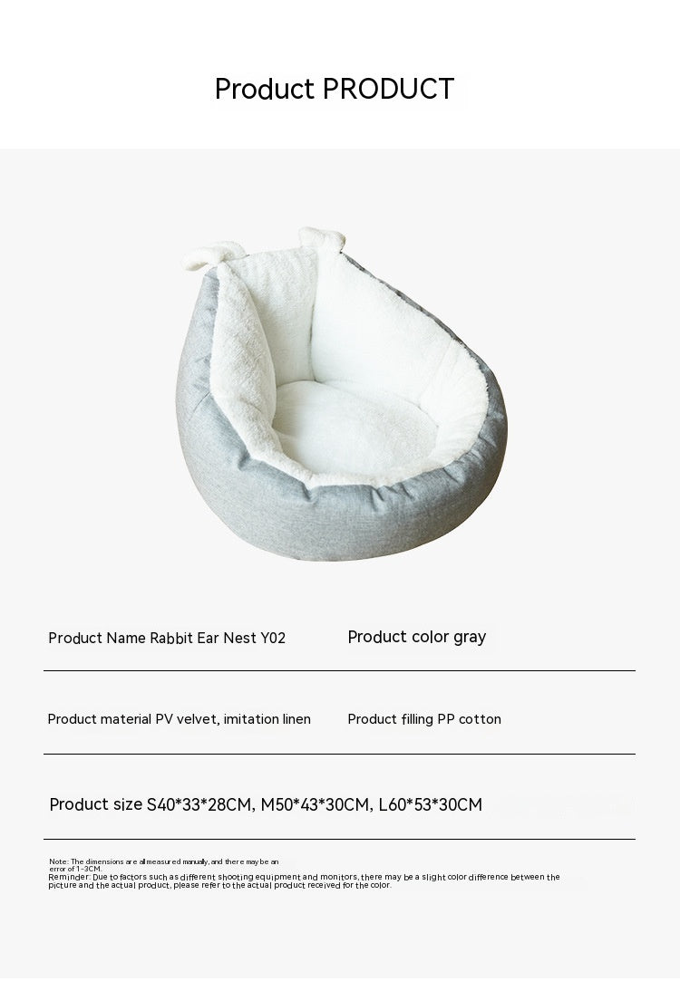 HKM-229459 Cozy Gray Enclosed Space Capsule Cat House for Comfort and Privacy