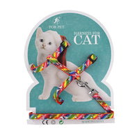 HKM-229523 Cartoon Print Nylon Pet Chest Strap for Cats - 120CM Length