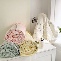 HKM-229651 Lace Embroidered Pure Cotton Summer Quilt Set in Various Sizes