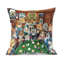 HKM-229715 Wolf Theme Polyester Cushion Cover for Sofa and Car, Linen Fabric, 45x45cm
