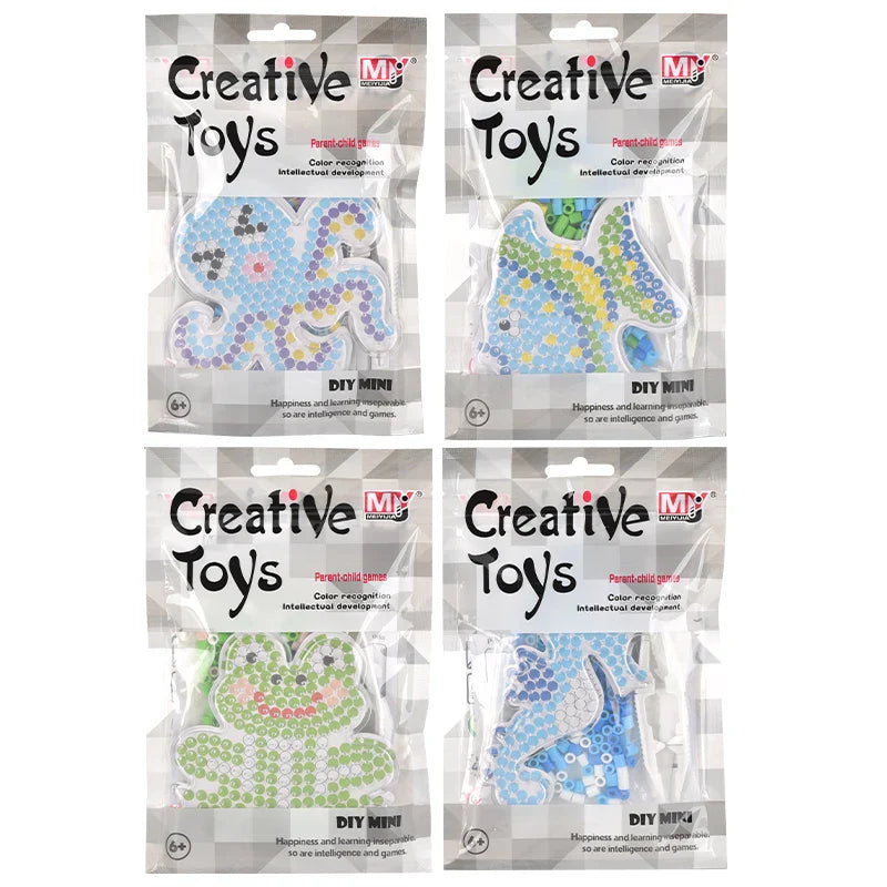 HKM-229907 DIY Ironing Beads Craft Kit for Kids - 5mm Fuse Beads Set for Creative 3D Puzzle Activities