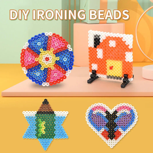 HKM-229907 DIY Ironing Beads Craft Kit for Kids - 5mm Fuse Beads Set for Creative 3D Puzzle Activities