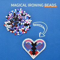 HKM-229907 DIY Ironing Beads Craft Kit for Kids - 5mm Fuse Beads Set for Creative 3D Puzzle Activities