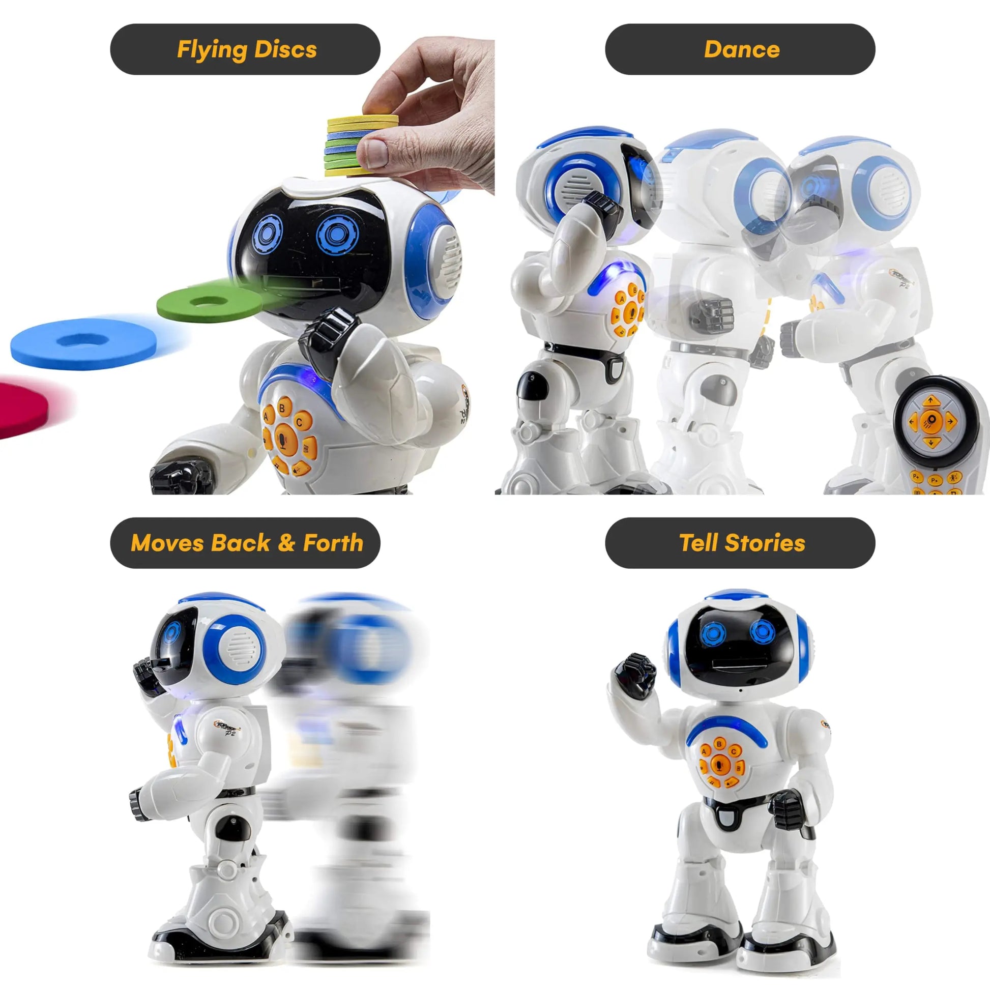 HKM-229971 Programmable LED Educational Robot Toy with Remote Control, Dancing and Interactive Features for Ages 2 and Up