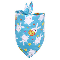 HKM-230035 Easter-Themed Triangle Scarf for Medium to Large Dogs - Stylish Pet Towel in Fun Designs
