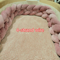 HKM-230099 Braided Crib Bumper Knot Pillow Cushion - Multi-Use Bedding Decor for Babies