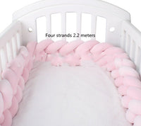 HKM-230099 Braided Crib Bumper Knot Pillow Cushion - Multi-Use Bedding Decor for Babies