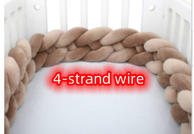 HKM-230099 Braided Crib Bumper Knot Pillow Cushion - Multi-Use Bedding Decor for Babies