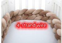HKM-230099 Braided Crib Bumper Knot Pillow Cushion - Multi-Use Bedding Decor for Babies