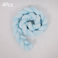 HKM-230099 Braided Crib Bumper Knot Pillow Cushion - Multi-Use Bedding Decor for Babies