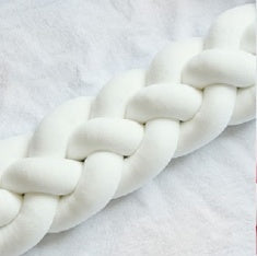 HKM-230099 Braided Crib Bumper Knot Pillow Cushion - Multi-Use Bedding Decor for Babies
