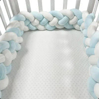 HKM-230099 Braided Crib Bumper Knot Pillow Cushion - Multi-Use Bedding Decor for Babies
